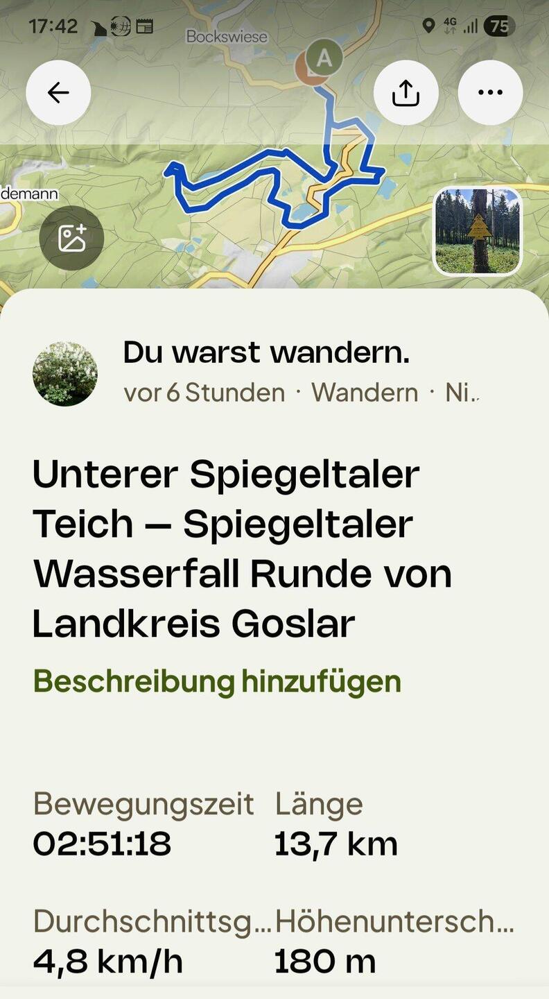 Dank Komoot und guter Beschilderung ist diese Runde bequem zu laufen