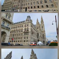 Das Rathaus, leider eine Autoausstellung davor