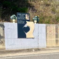 Un monument comme il y en a des milliers en Albanie. Le pays paie un lourd tribu à la route