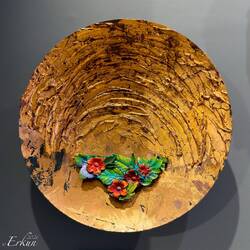 "Center of the Earth" (Cem Sağbil's Origins series); the flower marks where life first appears.