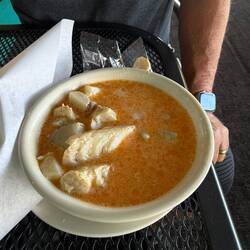 Mary's waterfront fish chowder