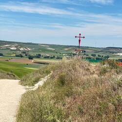 One steep downhill into town. (Unusual order of events.)