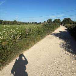 Early walking shortly out of town.