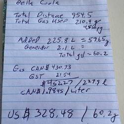 My fuel math.
