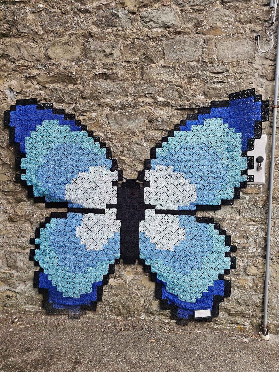 A crochet butterfly in Consuma