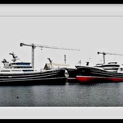 Die Fischfangtrailer des größten Fischereihafen Dänemarks