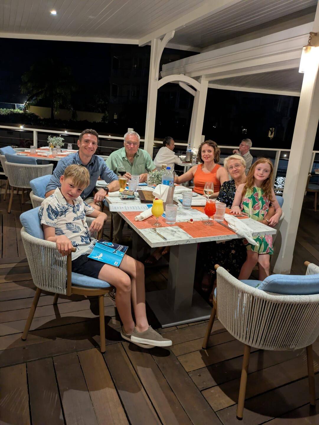 Last night dinner at the Beach Club restaurant
