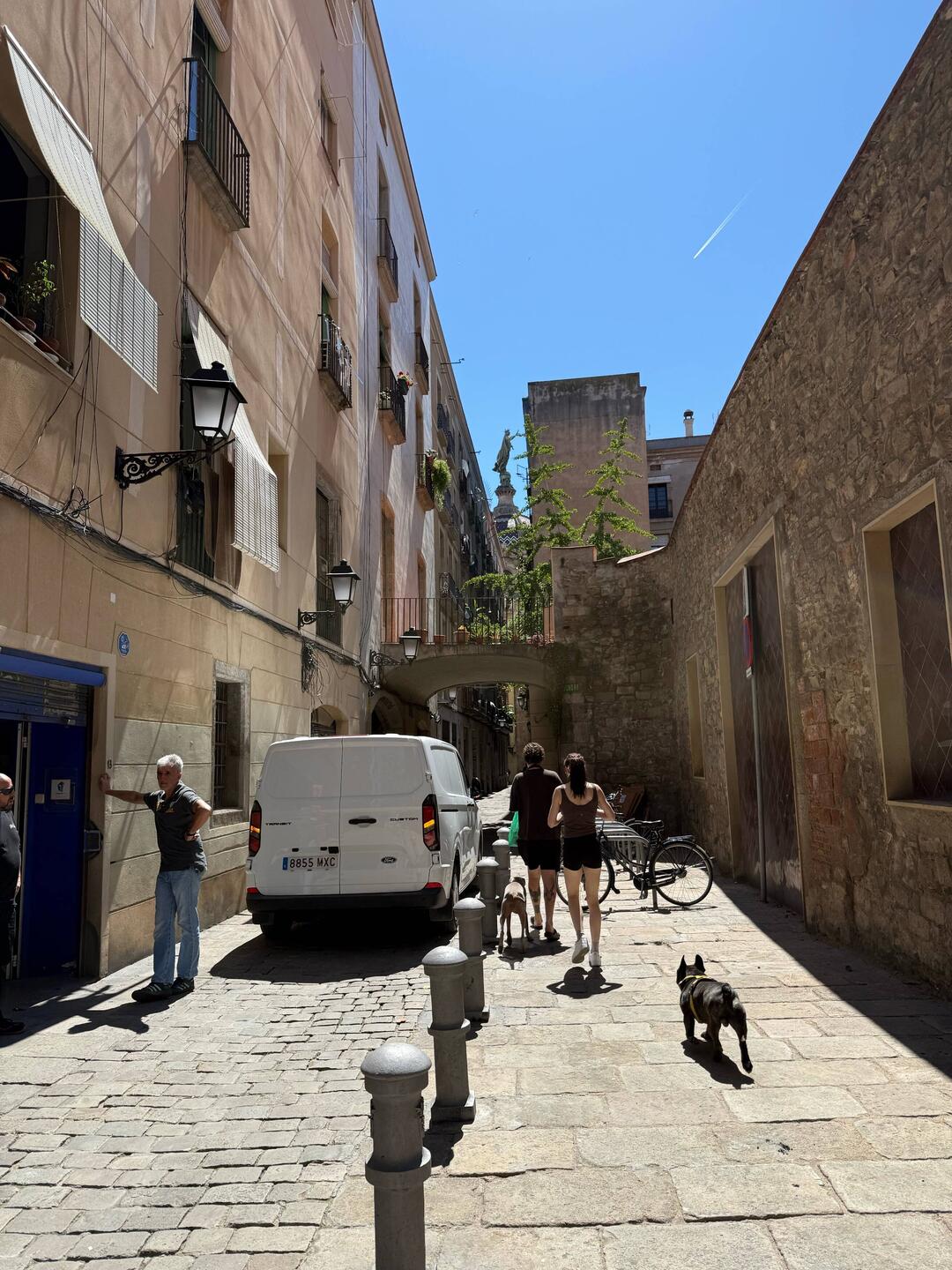 Narrow streets seem not wide enough, but deliveries occur