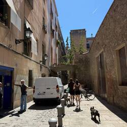 Narrow streets seem not wide enough, but deliveries occur