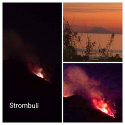 Strombuli Heute Nacht und ein Erdbeben mit Stromausfall