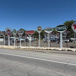 RV park on our way out of Provo, cool gas station signs