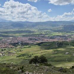 Blick auf Korça vom Hausberg