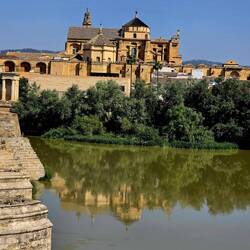Mezquita Cathedral from the Roman Bridge