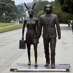 There was a whole series of this couple along this street