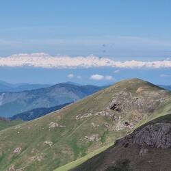 Blick auf die Bergkette des grossen Kaukasus