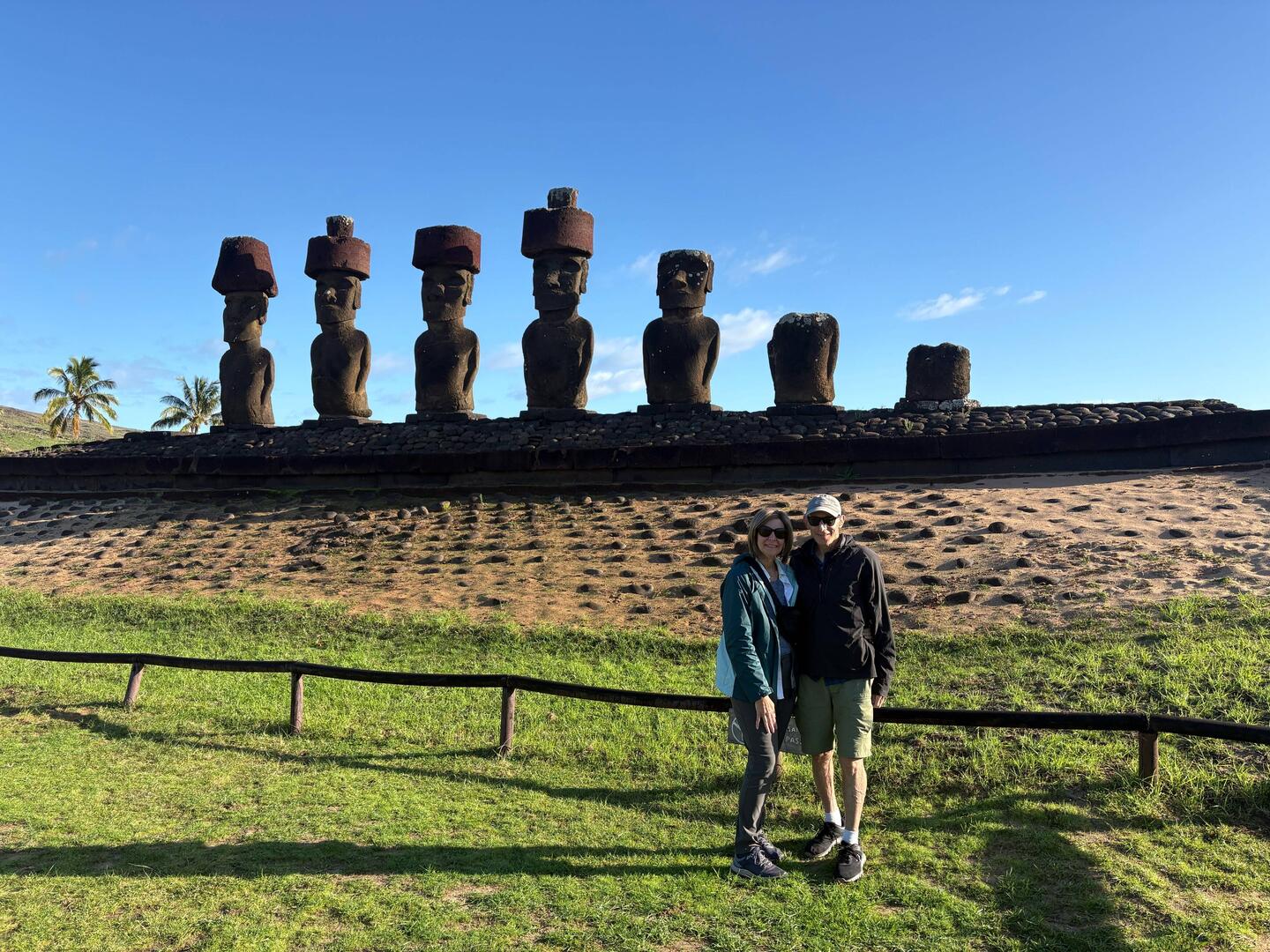 These Moai were returned to their Ahu in the 1990s