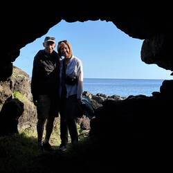 Cave exploration at the beach