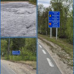 Grenzfluß zwischen Karigasniemi (Finnland) und Darvunjarga (Norwegen).