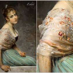 "Contemplation" (E. von Blaas) ... love the detail on the shawl @ Arkas Sanat Alsancak — İzmir.