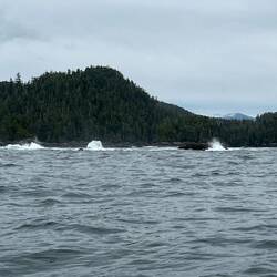 Waves/swells hitting rocks where I entered Nalau Passage.
