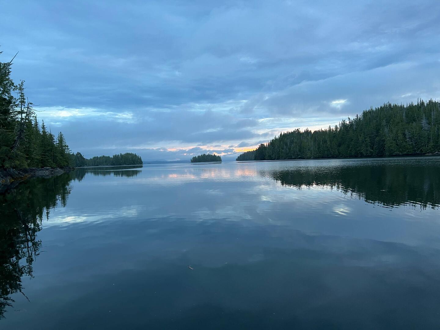 Before this morning's sunrise in Lockhart Bay