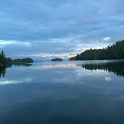 Before this morning's sunrise in Lockhart Bay