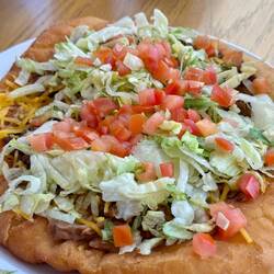 Giant Taco on Flatbread