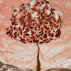 From Mine Tülek's "What Water Expresses" marbling exhibition at TSF — Alsancak, İzmir.