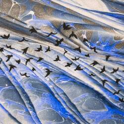 From Mine Tülek's "What Water Expresses" marbling exhibition at TSF — Alsancak, İzmir.