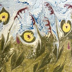 From Mine Tülek's "What Water Expresses" marbling exhibition at TSF — Alsancak, İzmir.