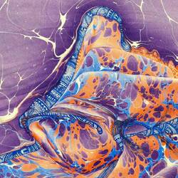 From Mine Tülek's "What Water Expresses" marbling exhibition at TSF — Alsancak, İzmir.