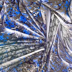 From Mine Tülek's "What Water Expresses" marbling exhibition at TSF — Alsancak, İzmir.