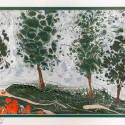 From Mine Tülek's "What Water Expresses" marbling exhibition at TSF — Alsancak, İzmir.