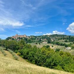 Et quand on arrive tout en haut, on savoure le magnifique paysage de la campagne italienne