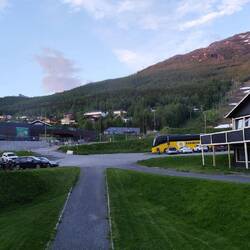 Unser Hotel in Narvik um 00:30 Uhr. Dunkler wird's nicht
