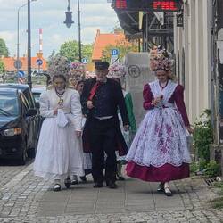 Dressed for Corpus Christi procession.