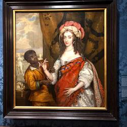 "Posthumes Porträt von Maria I. Stuart" von Adriaen Hanneman. Sklavenjunge als schmückendes Beiwerk