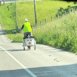 Unterwegs sehen wir viele Amish auf dem Fahrrad, oft mit E- Unterstützung