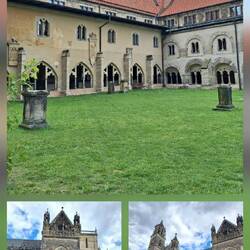 Innenhof des Kreuzgangs am Magdeburger Dom.