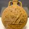Terracotta oinophoros designed to carry or serve wine (Roman Period b/w 2nd century BCE to 1453 CE).