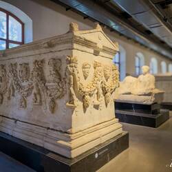 Marble sarcophagus (Roman Period).