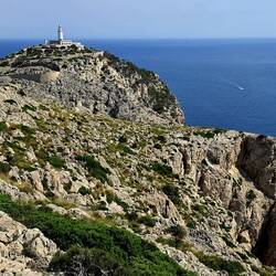 Cap Formentor Lighthouse as we approached.