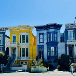 Not real painted ladies, you can tell from the top of the house