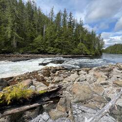 Small rapids from Elizabeth Lagoon channel.