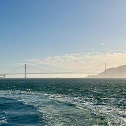 First glimpse of Golden Gate in mist