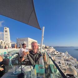 Sunset from the best view in town - Nektar. Highly recommend.