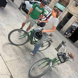 Start der Fahrrad Tour mit Claudia