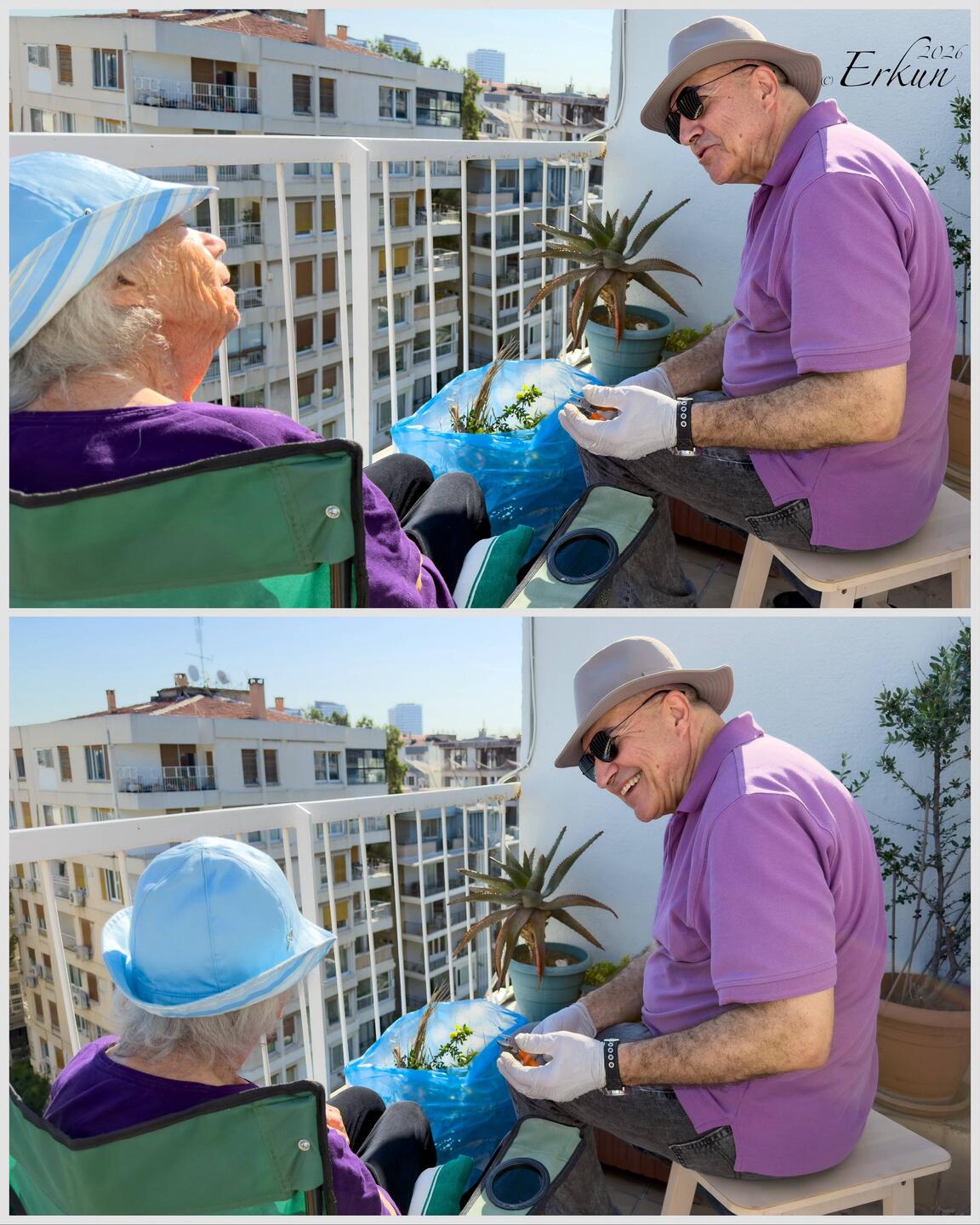 The Boss and the Gardener discussing the pruning project! — Alsancak, İzmir.