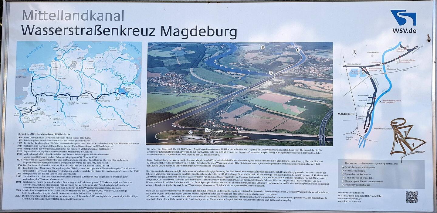 Das Wasserstraßenkreuz Magdeburg ist die größte binnenwasserbauliche Anlage Europas