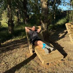 This is the second set of these chairs I've seen. Not a bad place to rest.